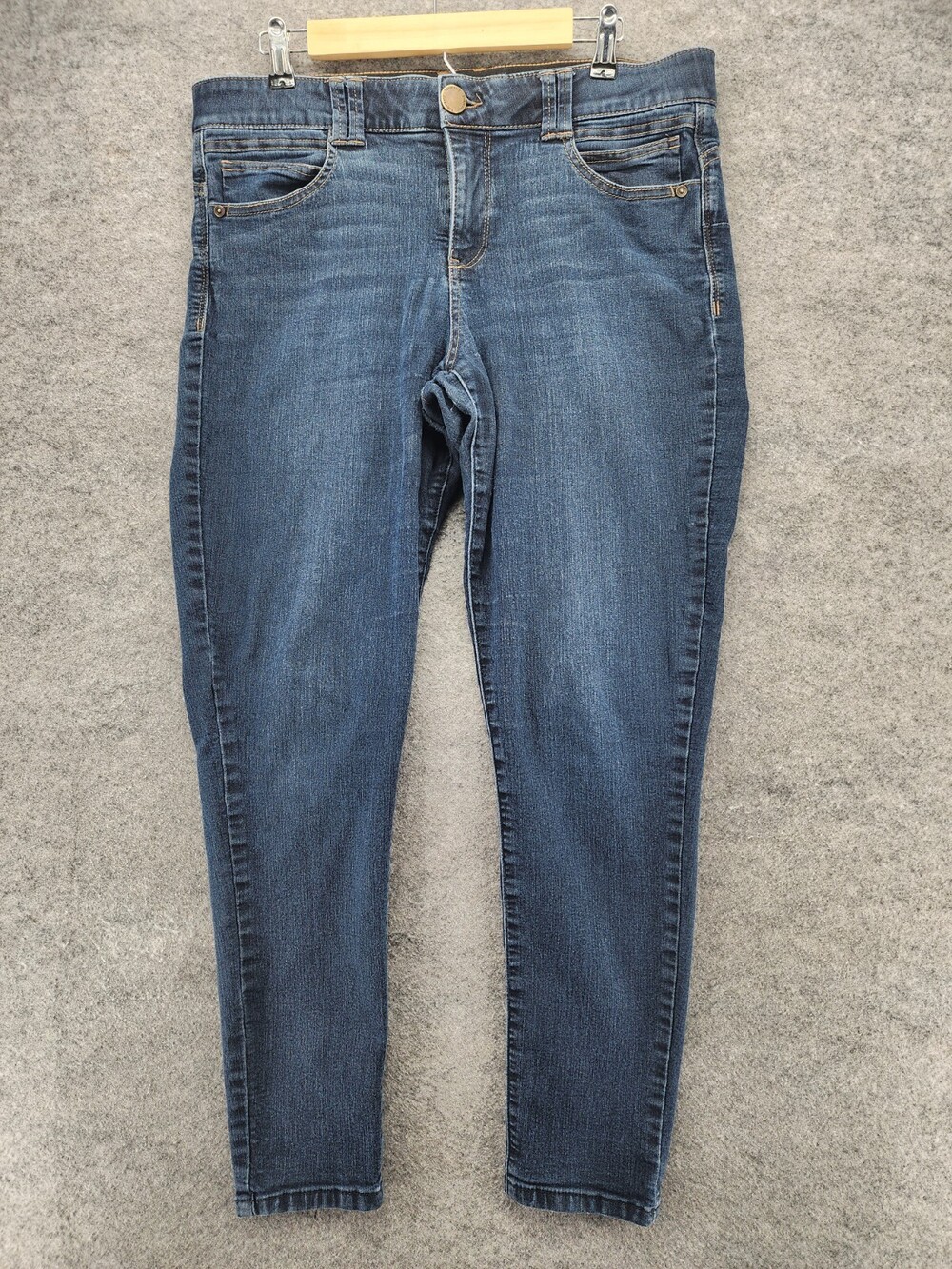 Democracy Jeans Womens 14 Ab Technology Tapered Blue Denim